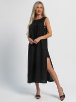 Платье льняное Тропик (черное) П16123-1М LT Collection