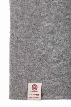 Пончо шерстяное Luxberry one size серое