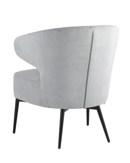 Лаунж-кресло Royal Stripes велюр серый