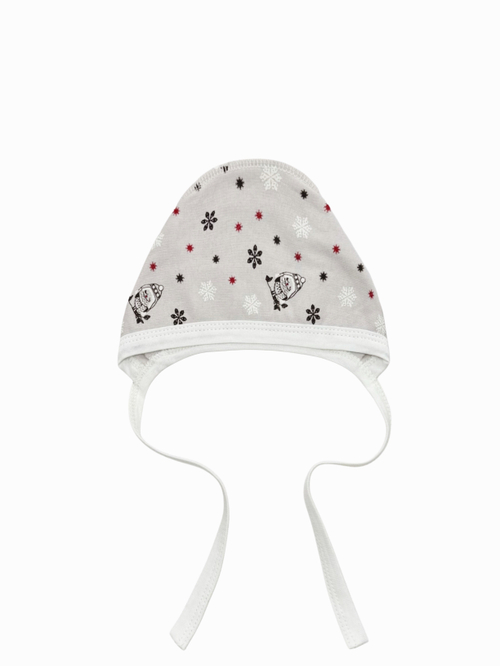 Утепленный чепчик Совушки gray