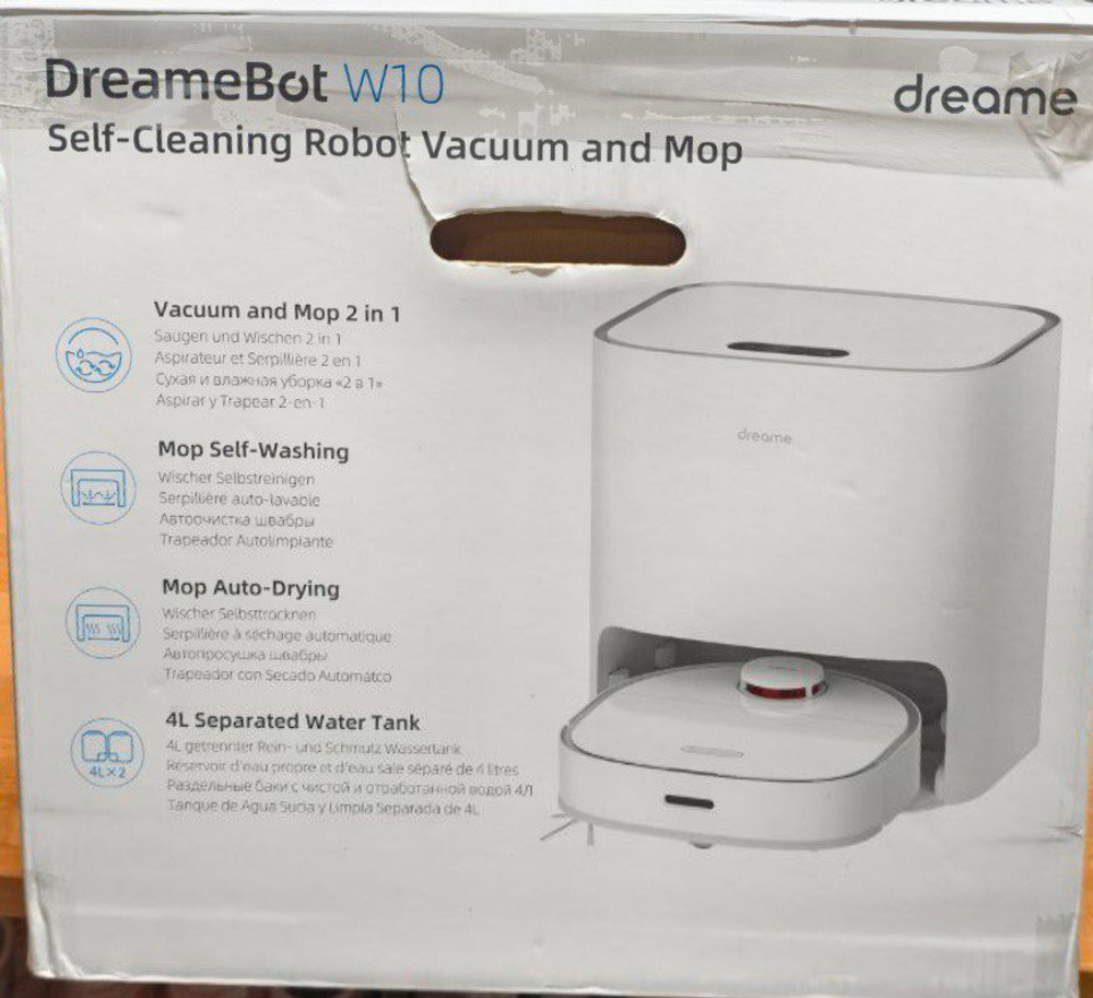 Робот-пылесос Dreame Bot W10, влажная и сухая уборка, с лидаром, работает с Алисой