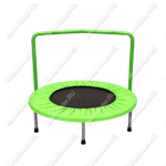 Каркасный батут с П-образной ручкой, диаметр 3 фт, зеленый