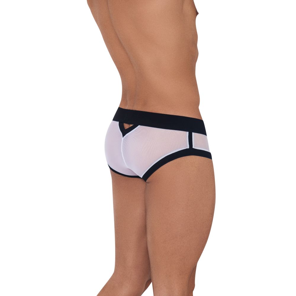 Мужские трусы брифы белые с черной резинкой Clever CULT BRIEF 123701