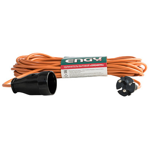 Удлинитель Engy "Премиум" 10м/1роз (ПВС 2х0.75)