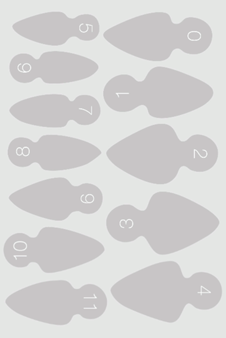 Irisk Силиконовые вкладыши для верхних форм Стандартные миндалевидные, 60 шт