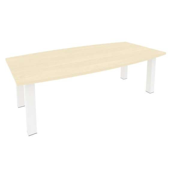 First Стол переговорный KPRG-1 Клен/Металл Белый 2400*1200*750