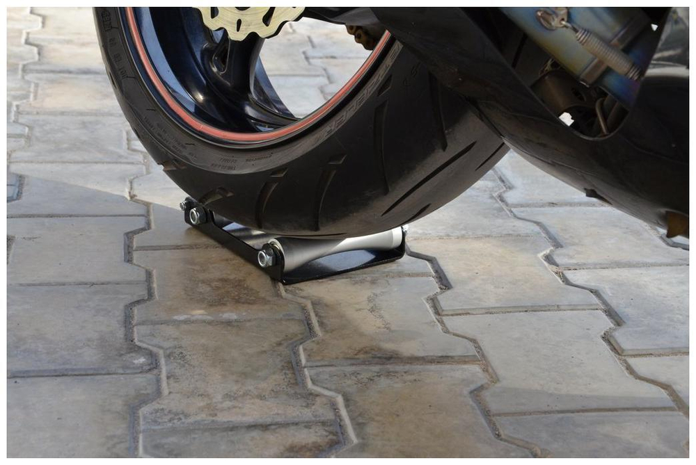 MaxShine Motorcycle Wheel Roller Stand for Tire Cleaning & Chain Lubrication