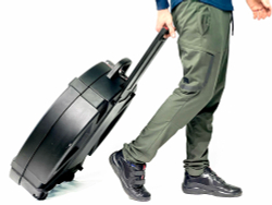 Кейс кофр БЕЖЕВЫЙ для барабанных тарелок до 24" на колесах и с выдвижной ручкой DGCASE DARUMA 24-01А