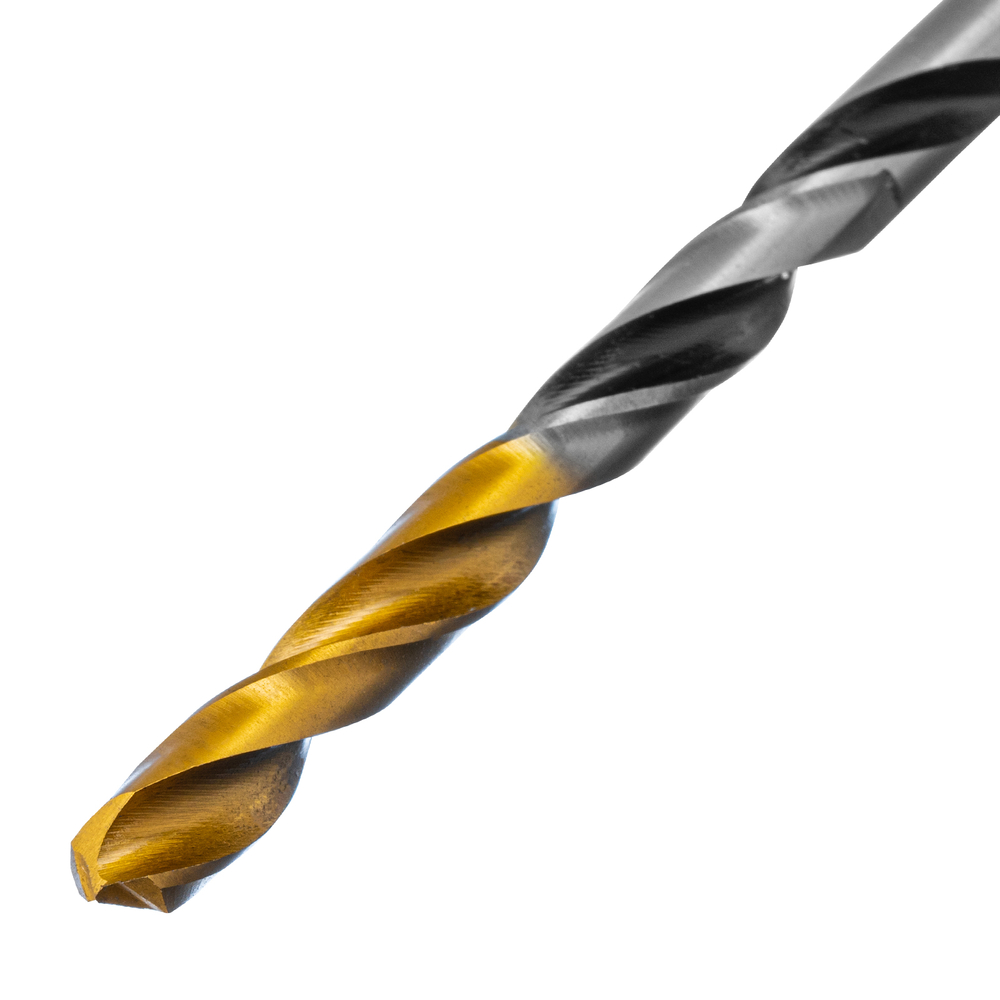 Сверло спиральное по металлу 5 x 86мм, Р6М5, Golden Tip, многогранная заточка Denzel
