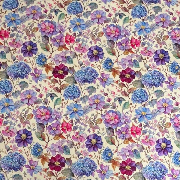 В ПУТИ, СИРЕНЕВАЯ ГОРТЕНЗИЯ - 100% ХЛОПОК 1