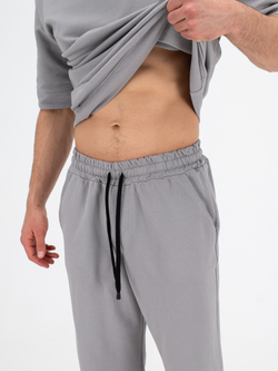 Костюм хлопковый с шортами. Грей