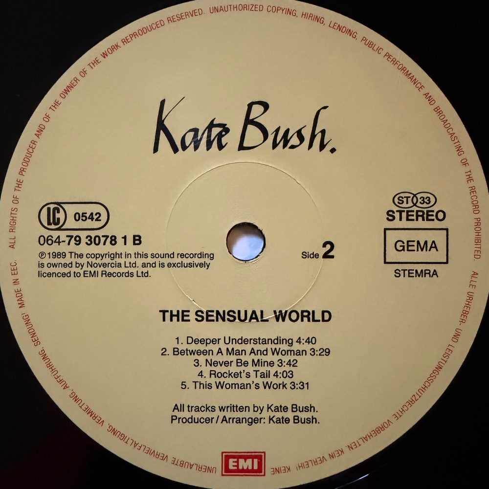 Kate Bush ‎– The Sensual World (Европа 1989г.)Т