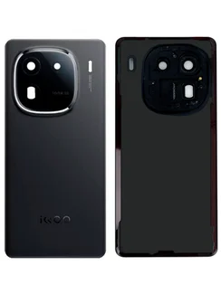 Задняя крышка для Iqoo 12 черная (Black) со стеклом камеры