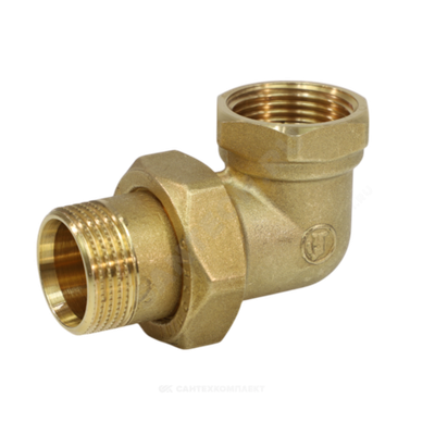 Соединитель латунь американка Ду 25 (1") угловой ВР/НР R19 Giacomini R19Y005