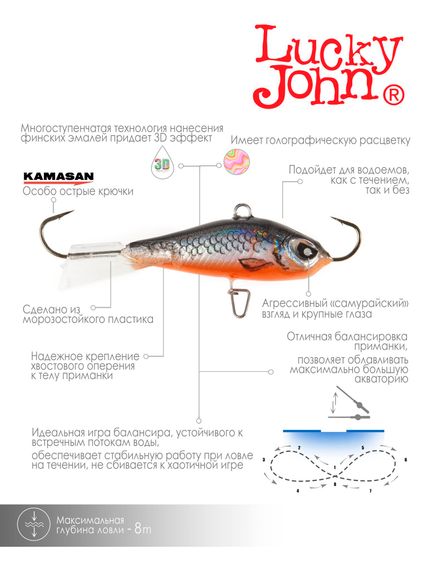 Балансир Lucky John BALTIC 4 40мм/47H