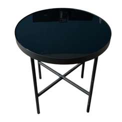Стол журнальный МеталлАрт М011 стемалит черный/черный