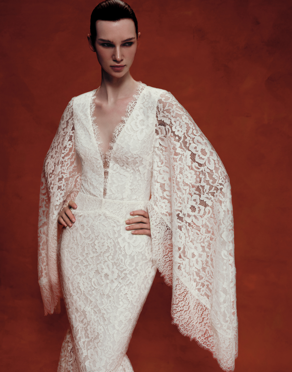 Платье миди из кружева