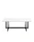 Журнальный столик Newton 122х61 см, белый мрамор, темный хром