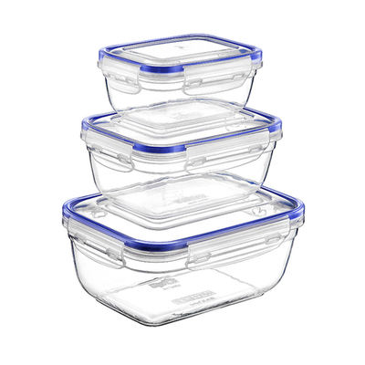 Воздухонепроницаемый глубокий прямоугольный контейнер Набор (550-1000-1800)мл