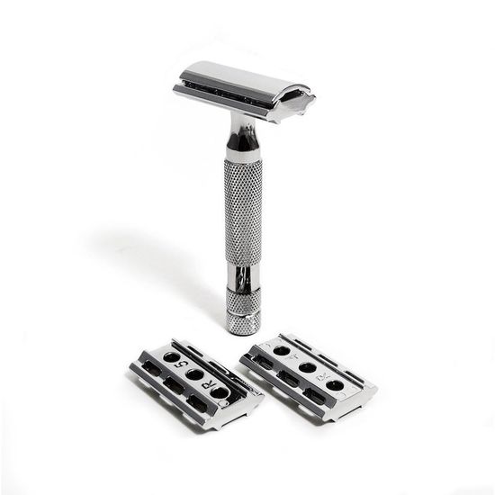 Т-образная бритва (станок) Rockwell 6C, белый хром