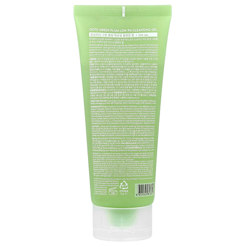 OOTD, Очищающий гель Green Plum с низким уровнем pH, без отдушек, 200 мл (6,67 жидк. Унции)