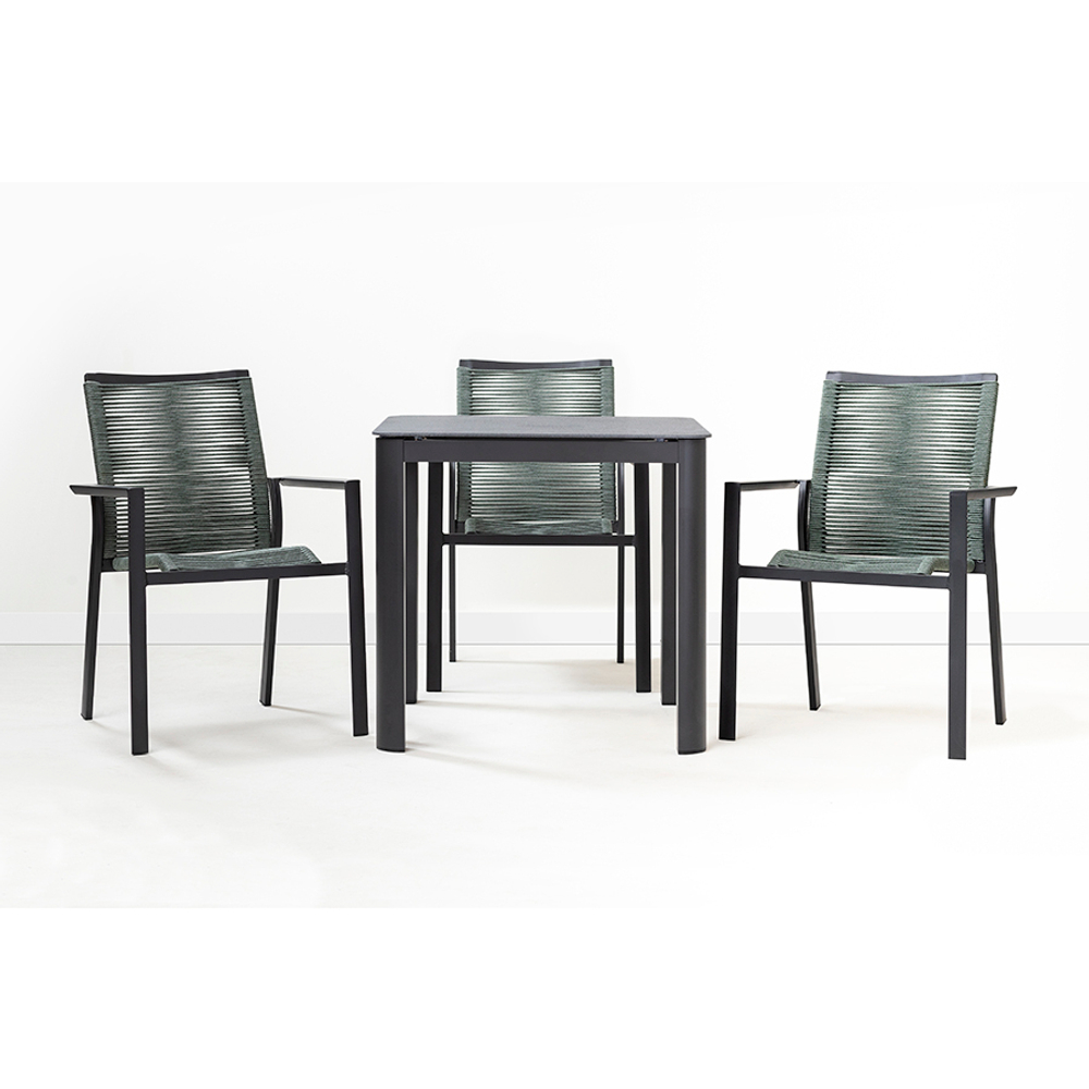 Стол обеденный leif, 80х80 см, темно-серый