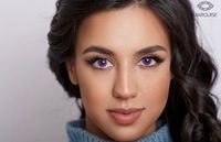 Яркие фиолетовые цветные линзы Marquise Calle violet / Фиолетовые линзы для светлых и темных глаз / 12 месяцев