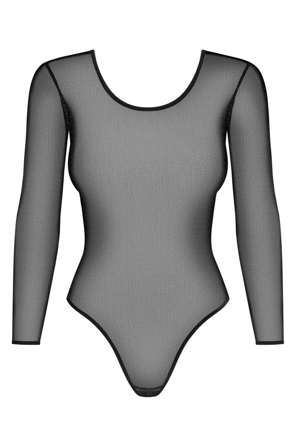 Эффектное полупрозрачное боди с открытой спинкой