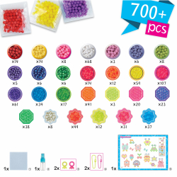 Aquabeads - Коралловые бусины БЕШЕНЫЕ МОНСТРЫ 700 элементов + аксессуары 35144