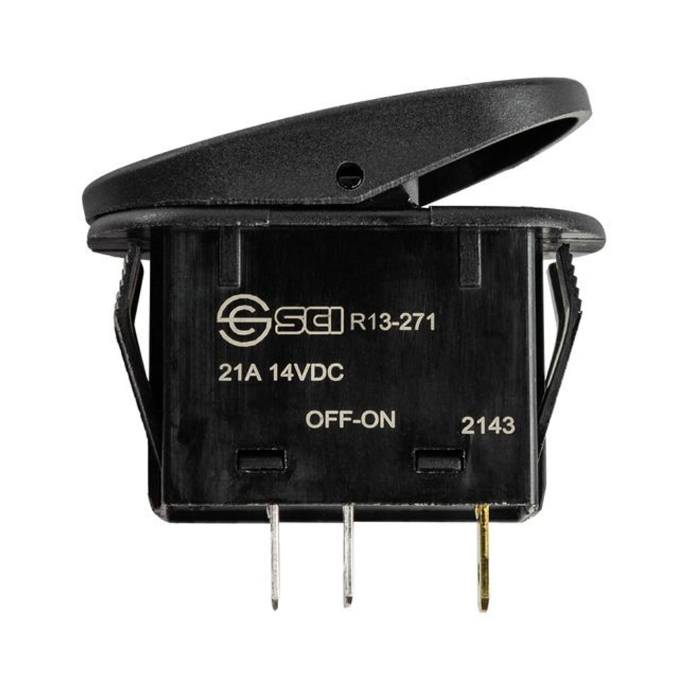 Переключатель овал. ON-OFF 12 В/21А 3Р с подсветкой