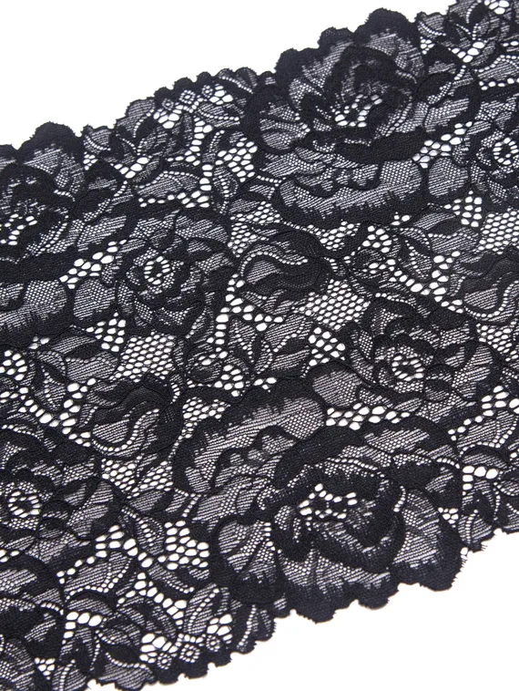 03-265 Кружево эластичное 22 см, черный 170