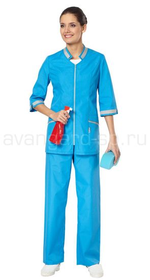 Костюм женский "Лазурит" (голубой/с.серый)