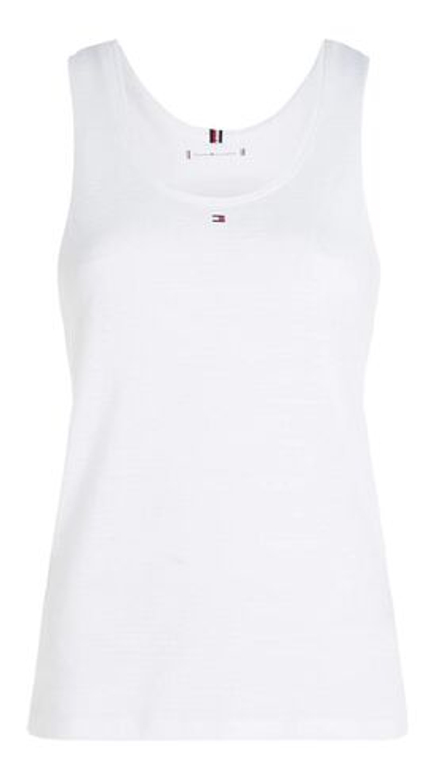 Топ теннисный Tommy Hilfiger Essential Flag Slim Tank Top - optic white