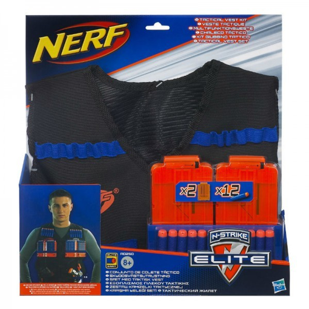 Hasbro: Nerf Элит Жилет Агента с 12 стрелами и 2 обоймами A0250 — Nerf N-Strike Elite Tactical Vest — Нерф Нёрф Хасбро