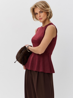 Вечерний топ-блузка с баской