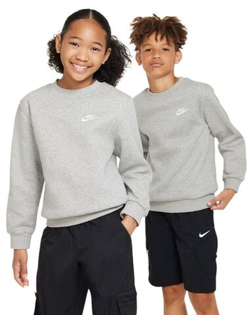 Кофта для девочки теннисная Nike Kids Sportswear Club Fleece - dark grey heather/white