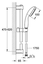 ДУШЕВОЙ ГАРНИТУР GROHE VITALIO START 100 DIY 27942000
