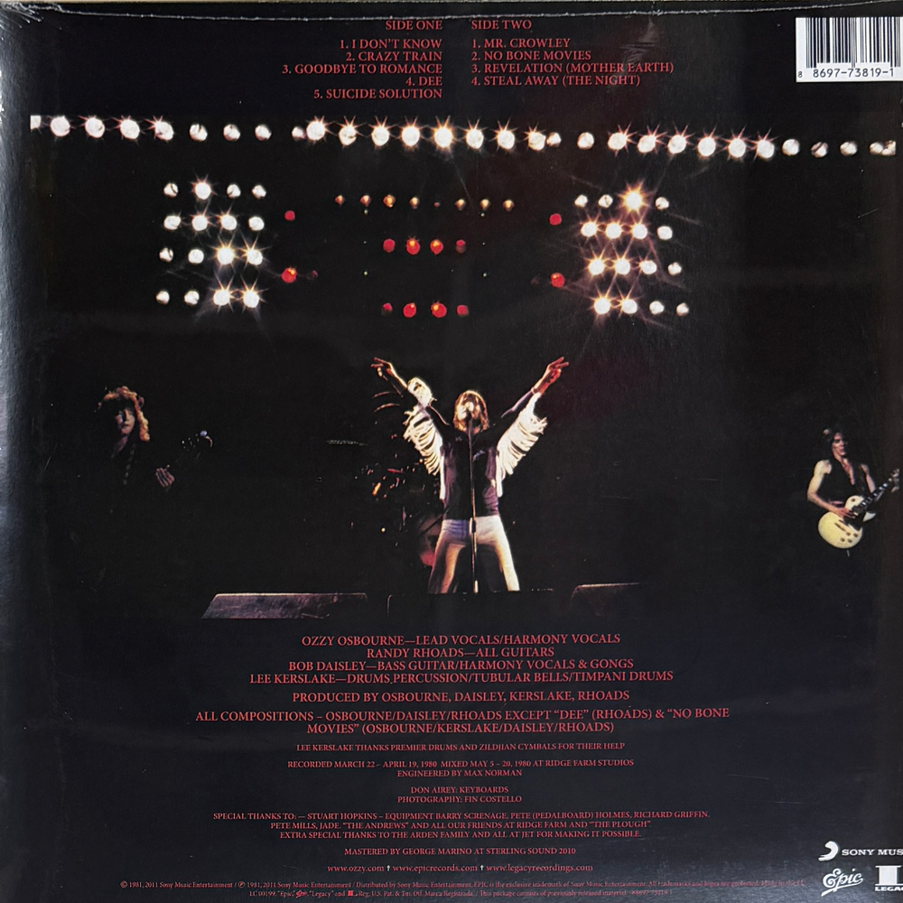 Ozzy Osbourne – Blizzard Of Ozz (Европа)