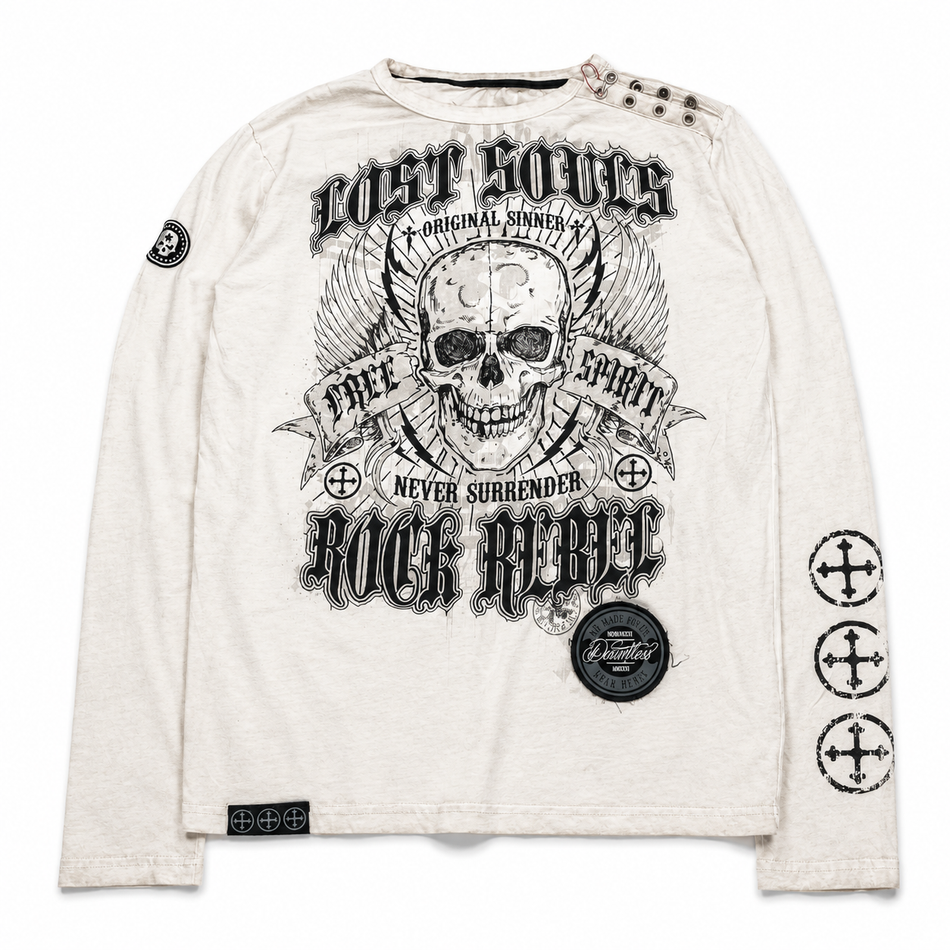 Винтажный лонгслив Rock Rebel «Lost Souls»