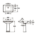 УМЫВАЛЬНИК С ПЬЕДЕСТАЛОМ ROCA AMERICA