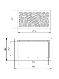 Решетка магнитная вентиляционная прямоугольная 220х120 белая