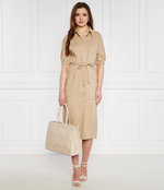 Льняное платье с ремешком Marc Cain - бежевый(WC 21.48 W47)