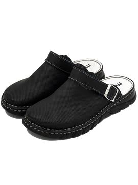 09 | "Lika" | Женские сабо (черный перфорация)