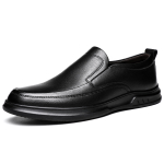 CHINT Cow Split Leather Men"s Casual Shoes Men"s Black