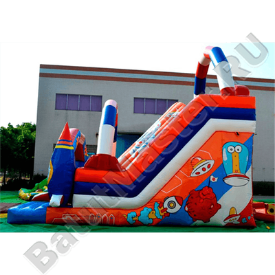 Коммерческий надувной батут "Новая ракета" 8*5*6 м