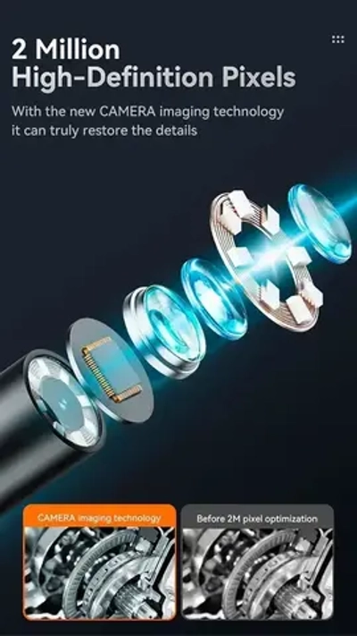 Эндоскоп поворотный 8.5мм/Wi-Fi ручной эндоскоп