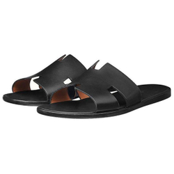 Hermes Izmere set of feet fashion sandals men's black, H041141Z H01