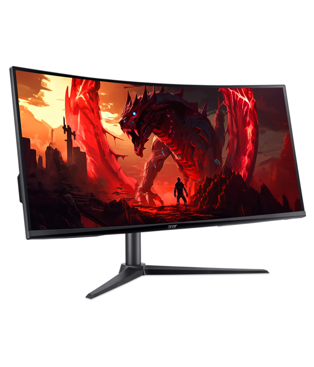 Монитор 34'' ACER Nitro XZ342CUV3bmiiphx,ZeroFrame,Curved 1500R Black,21:9,VA,3440x1440,1ms,400cd,180Hz,2xHDMI(2.0)+1xDP(1.4)+SPK+Audio out,Speakers 2Wx2,sync: FreeSync Premium,hdr: HDR 400,H.Adj.100