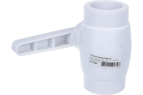 Кран шаровой стандартный проход PPR 32, белый, РТП (27602)