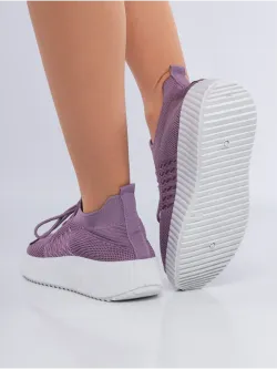 Слипоны на высокой подошве мокасины летние текстильные